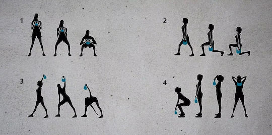 Avento Kettlebell από PVC 16kg Negru