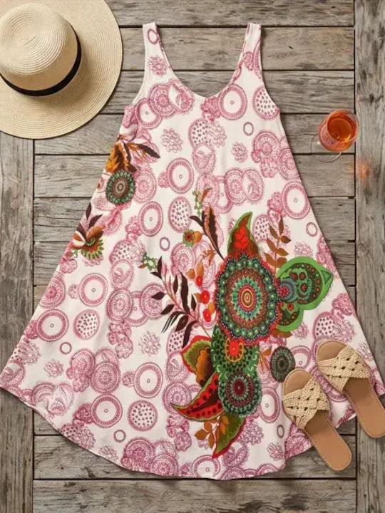 Sommer Midi Fummel Fuchsie