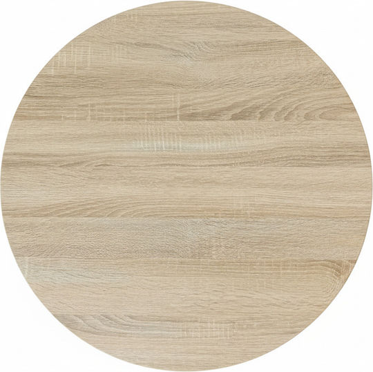Кръгла Централна Кафе Маса Дървена Sonoma Oak Ш70xД70xВ40см