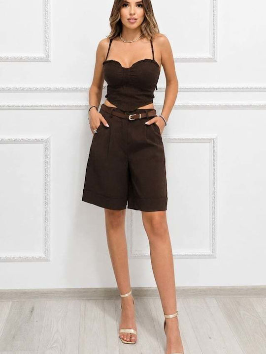 Damen Bermudas Braun