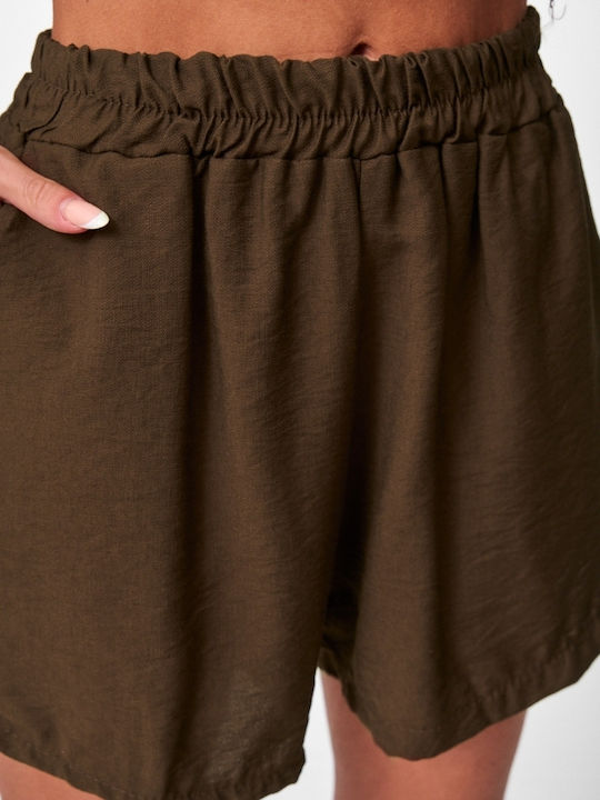 Women's Set with Shorts Dark Brown