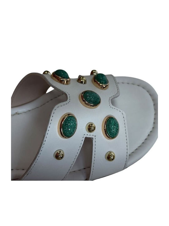 Leather Women's Anatomic Sandals White