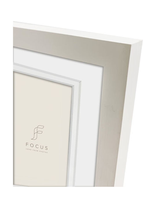 Focus Plastic Photo Frame with White Frame