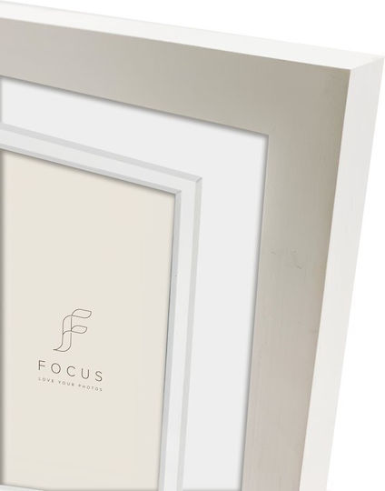 Focus Plastic Photo Frame with White Frame