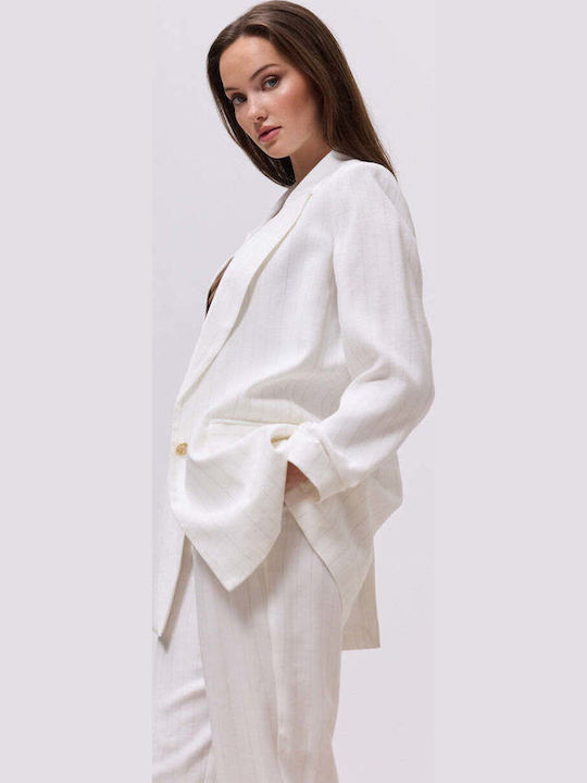Enzzo Women's Blazer Ecru