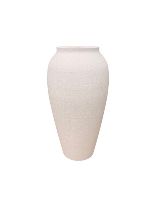 Decorative Metallic Beige Vase 12xH35cm