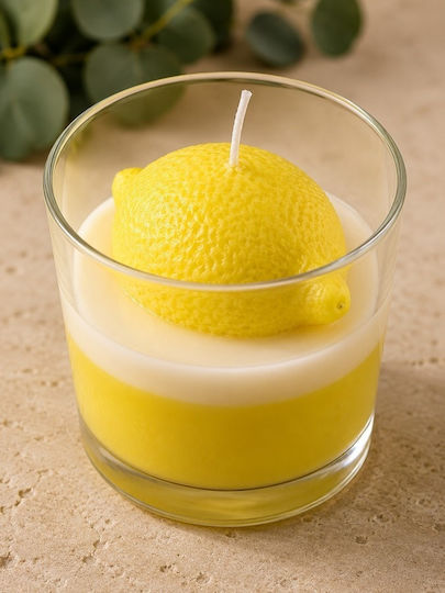 Gerakis Aromatic Soy Candle In Jar With Lemon Perfume 8.5x8.9cm
