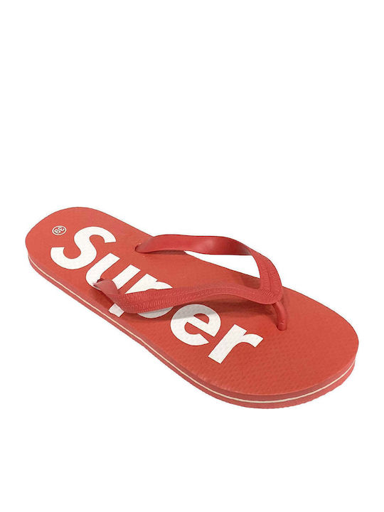 Damen-Flip-Flops - Hausschuhe In Roter Farbe
