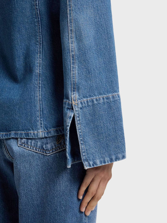 Langärmeliges Damenhemden Denim Medium Aged
