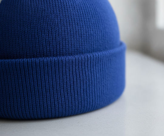 Beanie Unisex Σκούφος Πλεκτός σε Μαύρο χρώμα