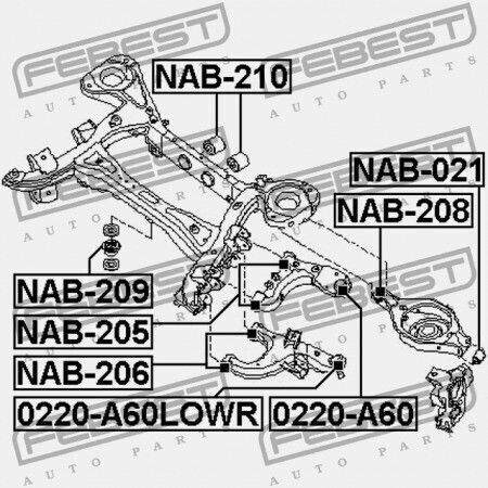 Купе заден мост NIssa Pathfinder R51 2004.08-2012.09 Us 55476-ar002