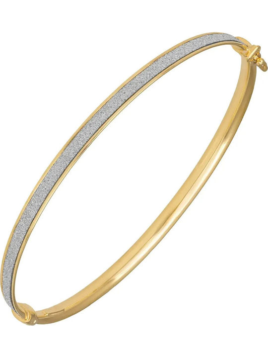Damen Armband Handschelle aus 9K Gold