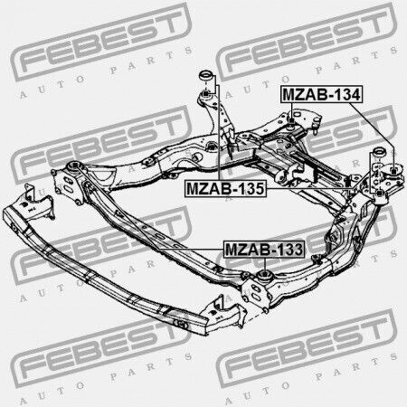 Πίσω Κουζινέτο Πλαισίου Mazda 6 Gh 2007-2010 Eu Gs1d-34-80xh