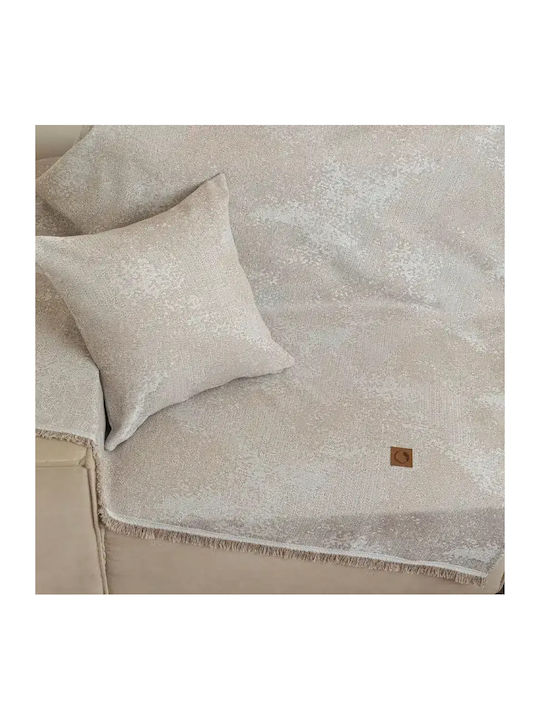 Borea Cobra Viersitzer-Sofa Überwurf 180x350cm Grau