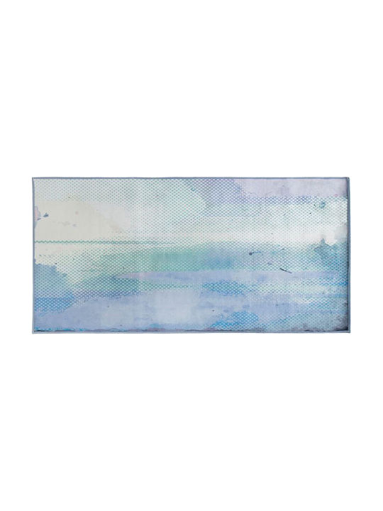 Beliani Wohnzimmer Teppich 80x150cm Blau-Grün
