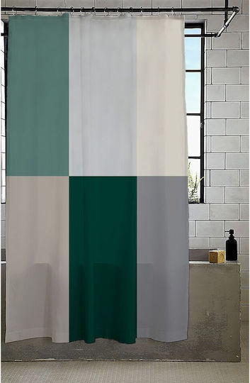 Södahl Fabric Shower Curtain 180x220cm Sea Green