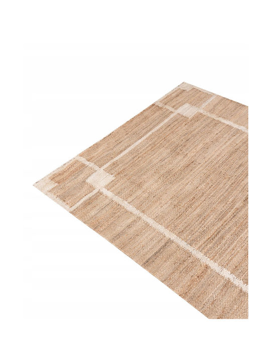 Beliani Χαλί Ορθογώνιο από Γιούτα Light Beige 160x230cm