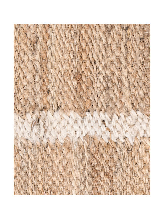 Beliani Χαλί Ορθογώνιο από Γιούτα Light Beige 160x230cm
