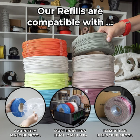 Azurefilm PLA 3D Drucker Filament 1,75mm 0,75kg