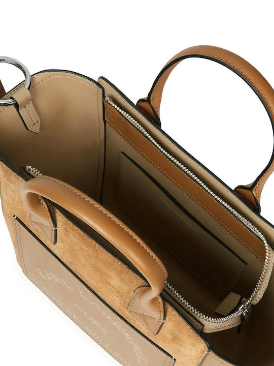 Leather Women's Tote Handbag Brown