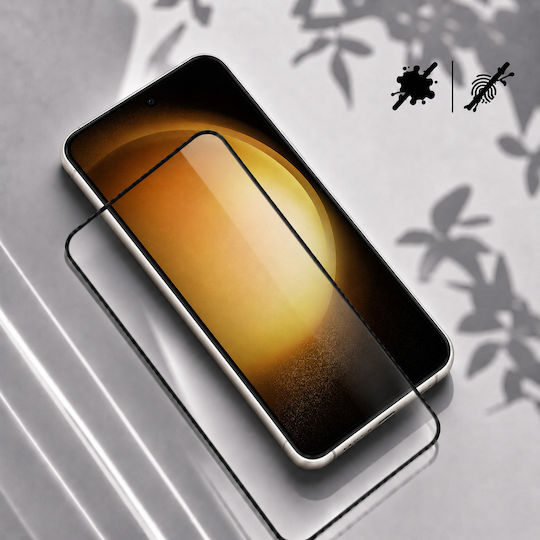 3mk Set 2 9h Tempered Glass Screen Protectors Galaxy S23 Plus Applicator Black Transparent