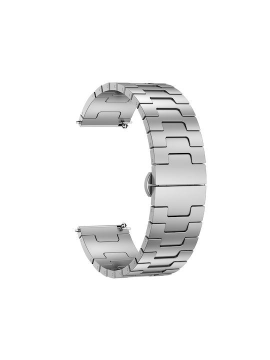 Huawei GT4 46mm GT5 46mm GT5 Pro 22mm Форма H Ключалка Пеперуда Неръждаема Стомана Сребрист