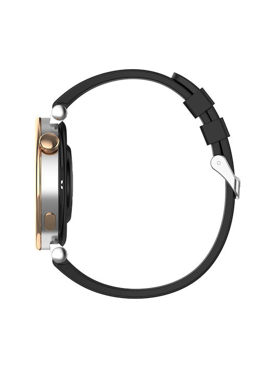 Techsuit Tragbare Bänder 18mm Huawei Watch GT4 41mm W1 Honor Watch S1 Garmin Venu 2s Vivoactive 4s Silikon Schwarz