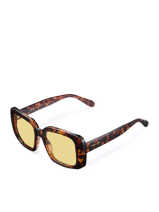 Meller Tigris Unisex Sonnenbrille mit Gelber Schildkröten-Farbe Rahmen und Gelber Polarisiert Glas BE-TIGSUN