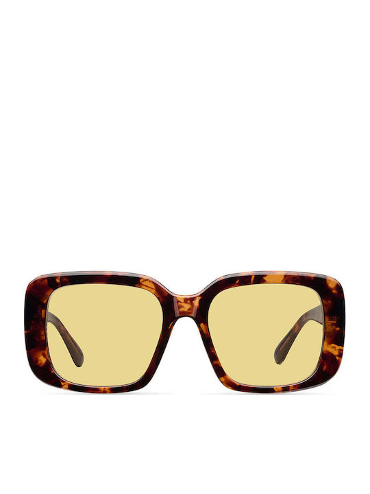Meller Tigris Unisex Sonnenbrille mit Gelber Schildkröten-Farbe Rahmen und Gelber Polarisiert Glas BE-TIGSUN