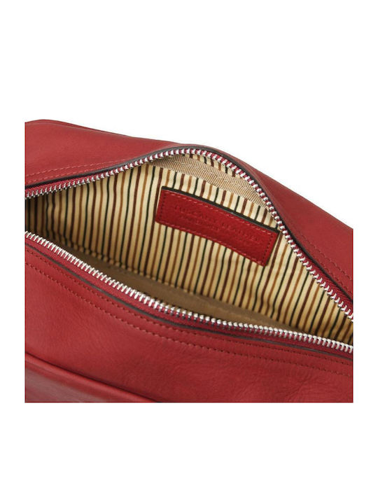 Leather Toiletry Bag Harvey Red