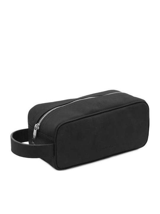 Geantă pentru cosmetice din piele Harvey Negru