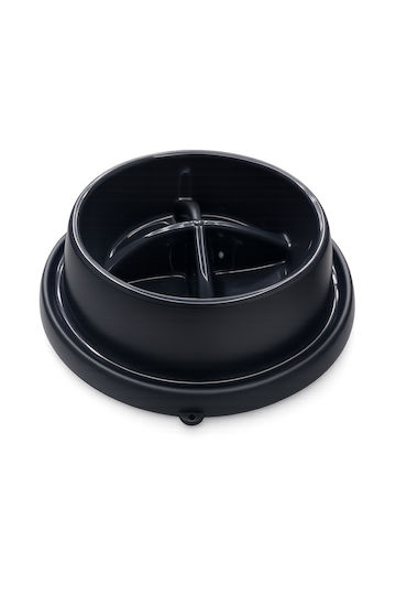 Nobleza Pet Plastic Slow Feeder Food Bowl for Dog & Cat with Stand in Black Colour