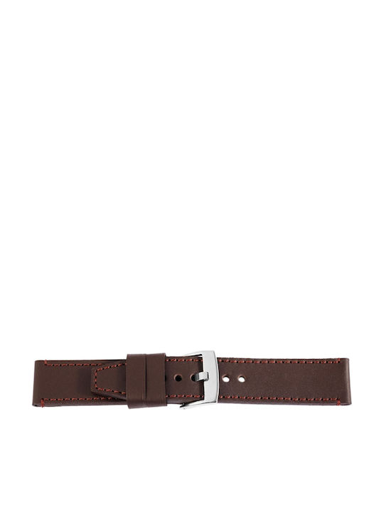 Steinmeister Δερμάτινο Λουράκι Καφέ 18mm