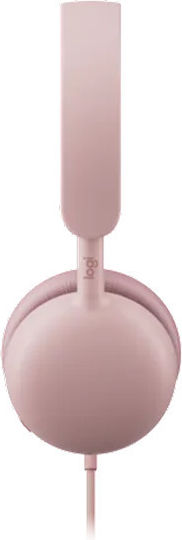 Logitech Zone Wired 2 On Ear Multimedia Headsets with Microphone and USB-A / USB-C Connection in Pink Colour