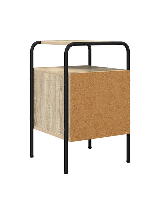 Nachttisch Holz mit Metallfüßen Beige 35x36.5x56cm