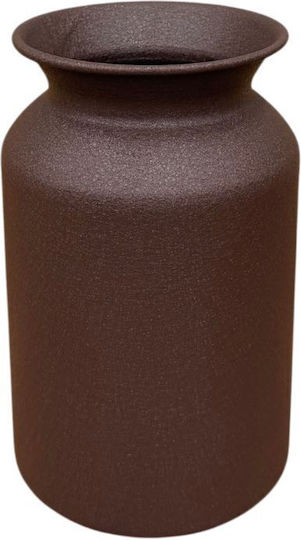 Metallic Brown Vase 10.5xH19cm