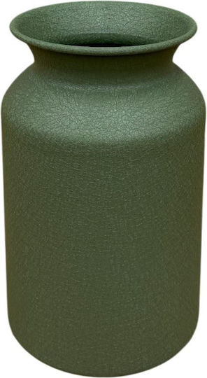Metallic Green Vase 10.5xH19cm