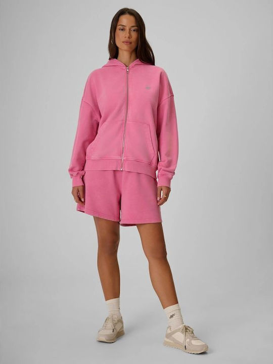 Lange Sweatshirts & Hoodies für Damen mit Kapuze Rosa