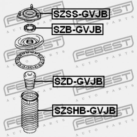 Febest Абсорбатор на Удари за Suzuki Grand Vitara 2006-2014