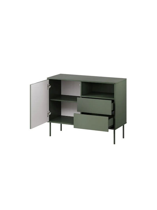 Буфет 1d2s Зелен Матиран 100x40x75см