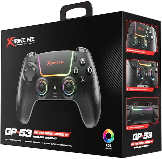 Xtrike Me GP-53 Безжичен геймпад за Android / PC / PS3 Черен