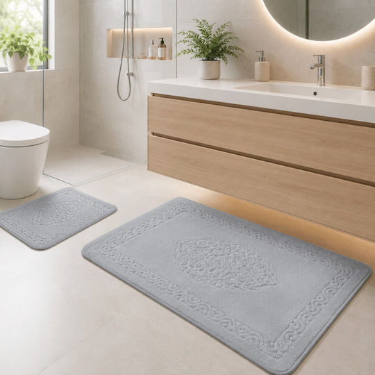 Tropik Home Set Covoare De Baie Din Bumbac LJD27747 Verde Mentă 2 Bucăți
