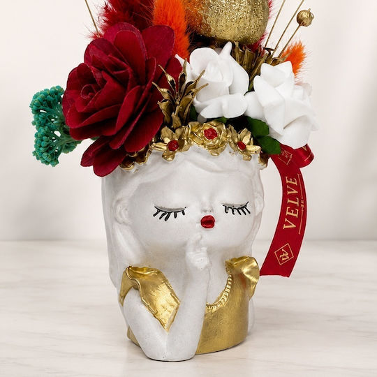 Decorațiune Ceramică Fata Visătoare Begonia Roșu Burgund Uscate Din Lemn Auriu 21x6 Cm Decorațiune Ceramică Fata Visătoare Begonia Roșu Burgund Uscate Din Lemn Auriu 21x6 Cm