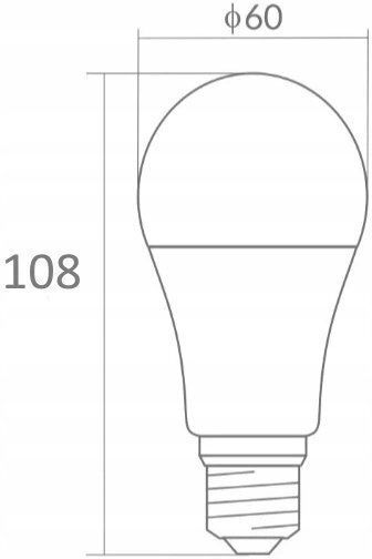 Eco Light Bec LED 9W Pentru Bază E27 și Formă A60 Alb Rece 900 Lumen