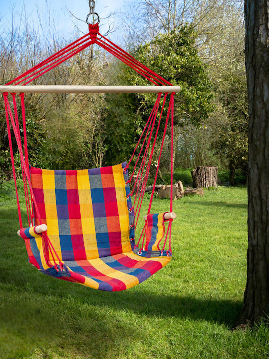 Brazilian Hammock Chair Fabric with Stand Multicolour 60x55cm