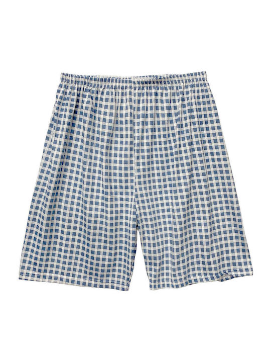Ansin Sommer Herrenpyjama Baumwollene Blaue