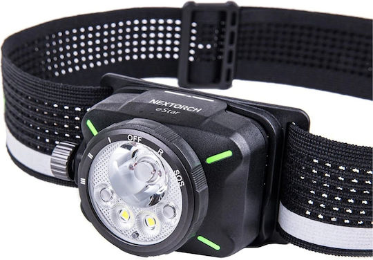 Nextorch Φακός Κεφαλής LED Διπλής Λειτουργίας με Μέγιστη Φωτεινότητα 1300lm