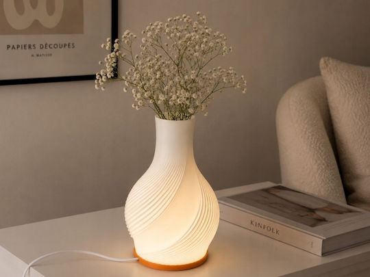 Verk Group Διακοσμητικό Φωτιστικό LED Φυσικό Λευκό Βάζο 10.5εκ.