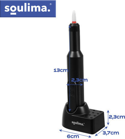 Soulima Freză de unghii cu baterie cu 18000 rotații pe minut