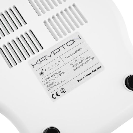 Krypton Xps-400 Freză de Unghii Electrică 65W Albă 40000 RPM cu Pedală